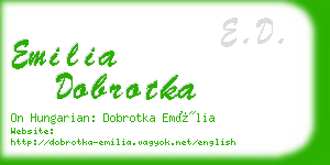 emilia dobrotka business card